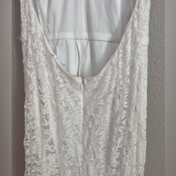Your Hand in Mine White Lace Flutter Sleeve Maxi Dress - Picture 8 of 9